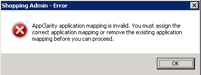 Warning dialog when saving an invalid application