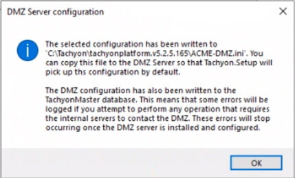 Setup 8.1 - DMZ Server configuration INI