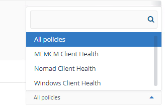 Policies filter