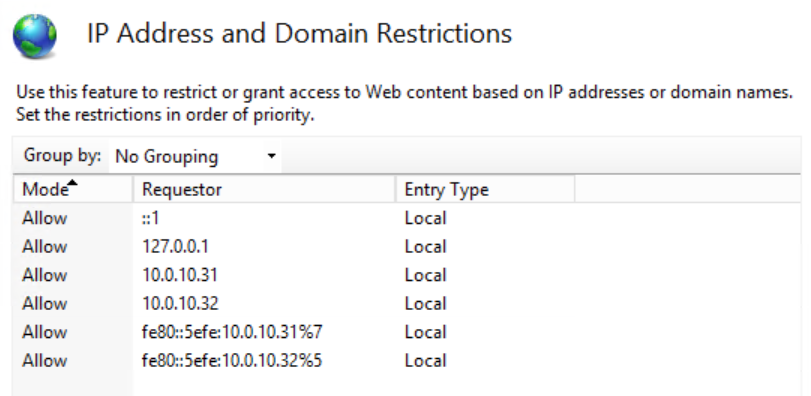 IP Address and Domain Restrictions