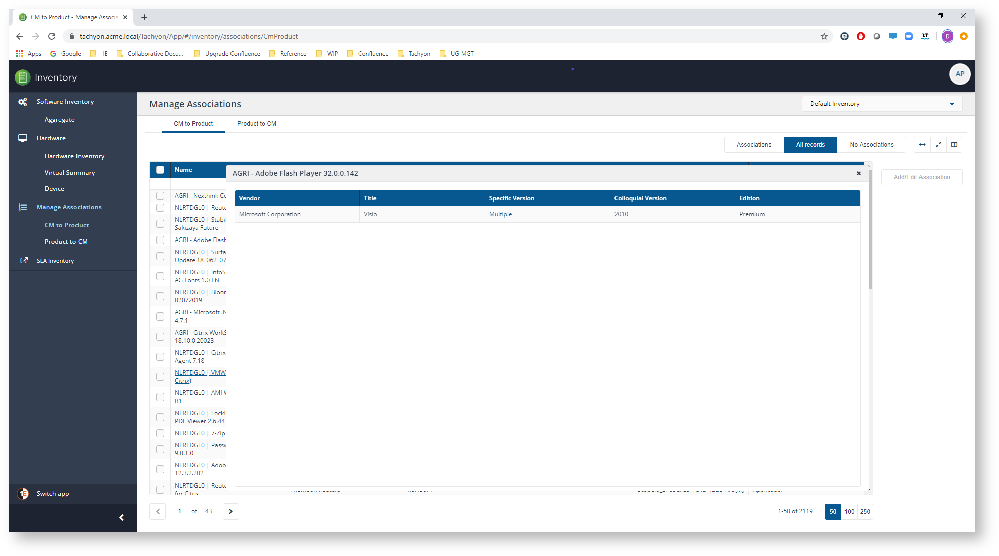 CM to Product - Mapping popup