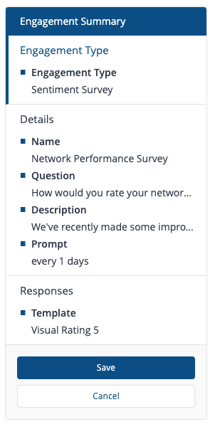 Engagement Summary - Sentiment Survey