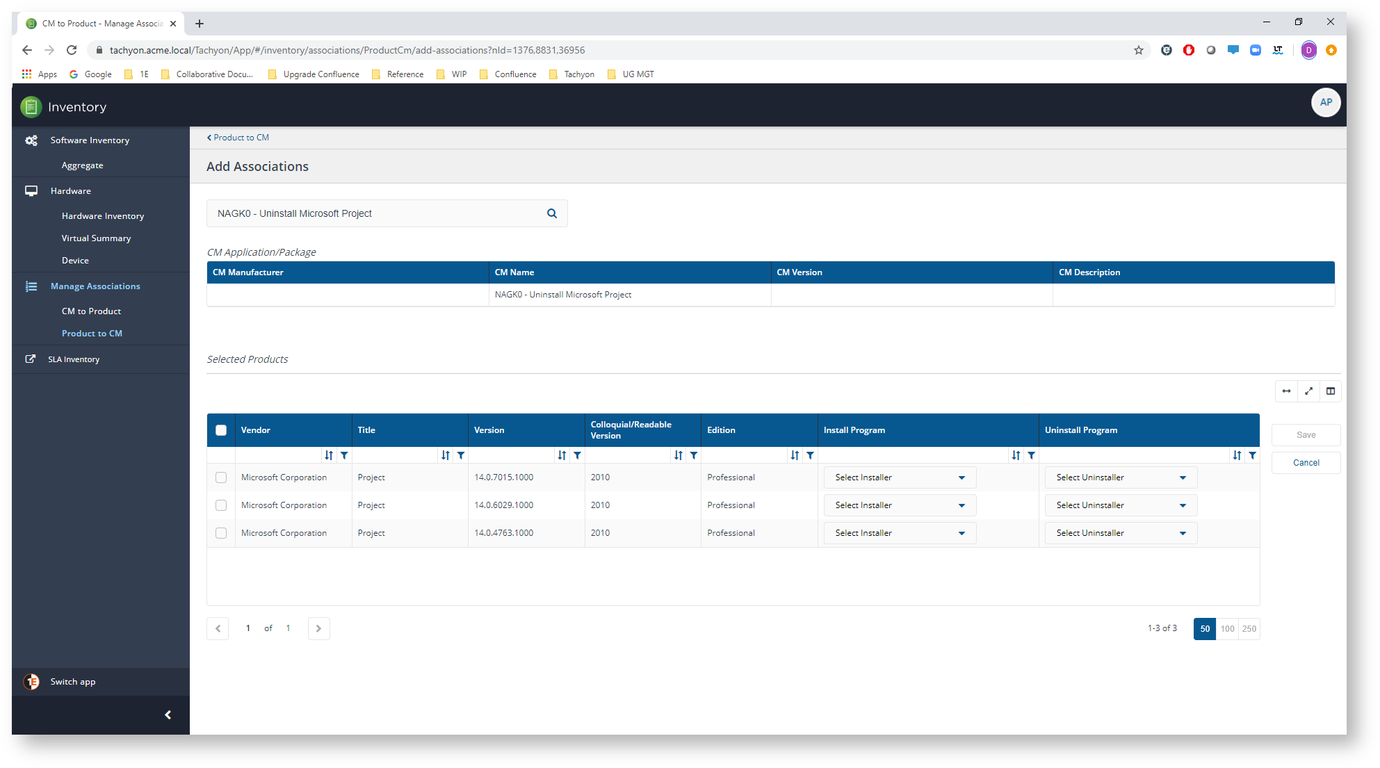 Product to CM - Add Associations