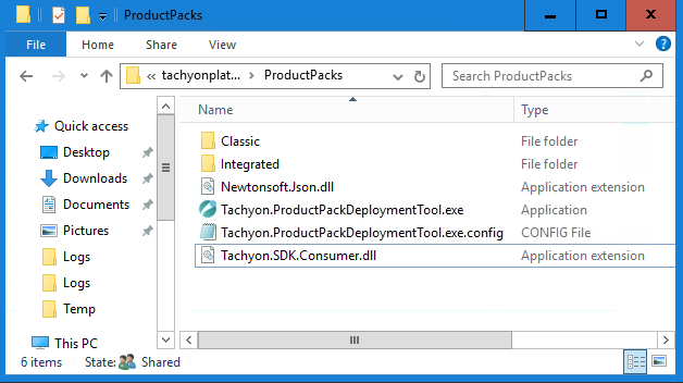 PPDT 8.1 - Product Packs folder
