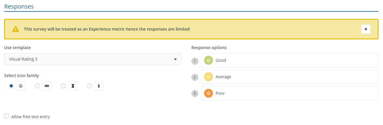 Engagements page - New Engagement - User Sentiment - Responses