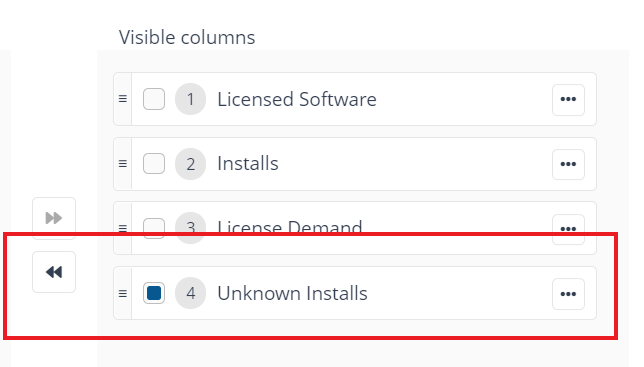 Exclude columns