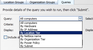 Selecting a query