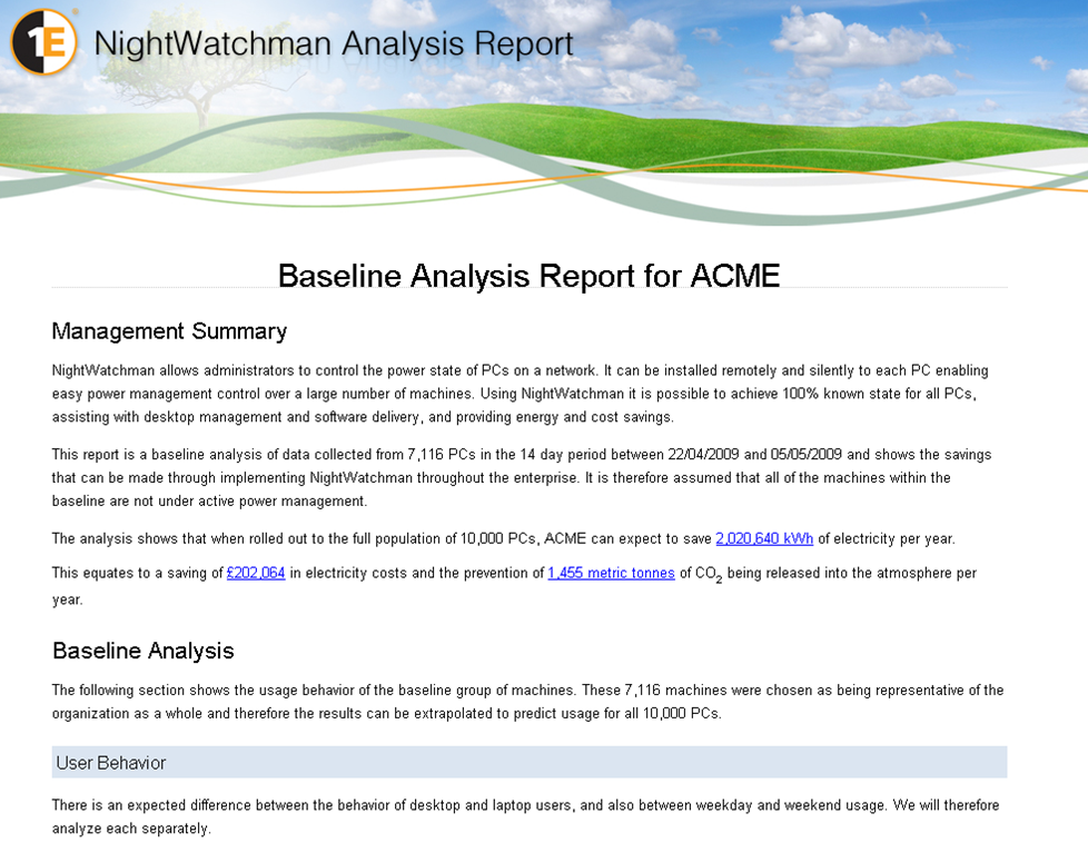 Baseline Analysis Report