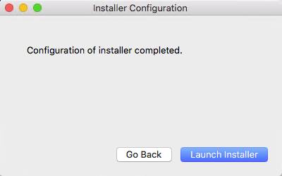 Launching the Mac 1E Agent installer