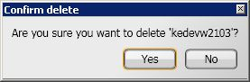 Confirming your actions to delete a WakeUp server