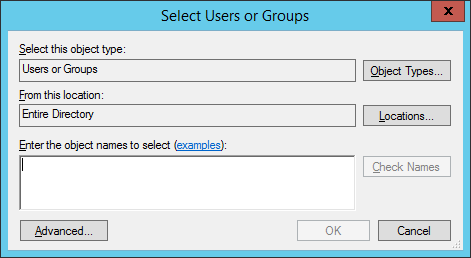 Choosing users or groups to add