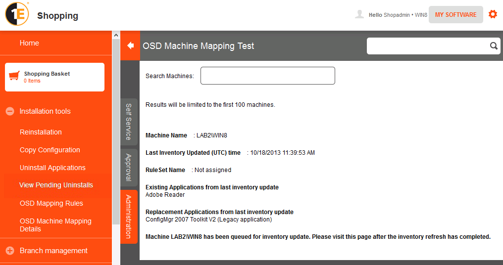 OSD machine mapping details