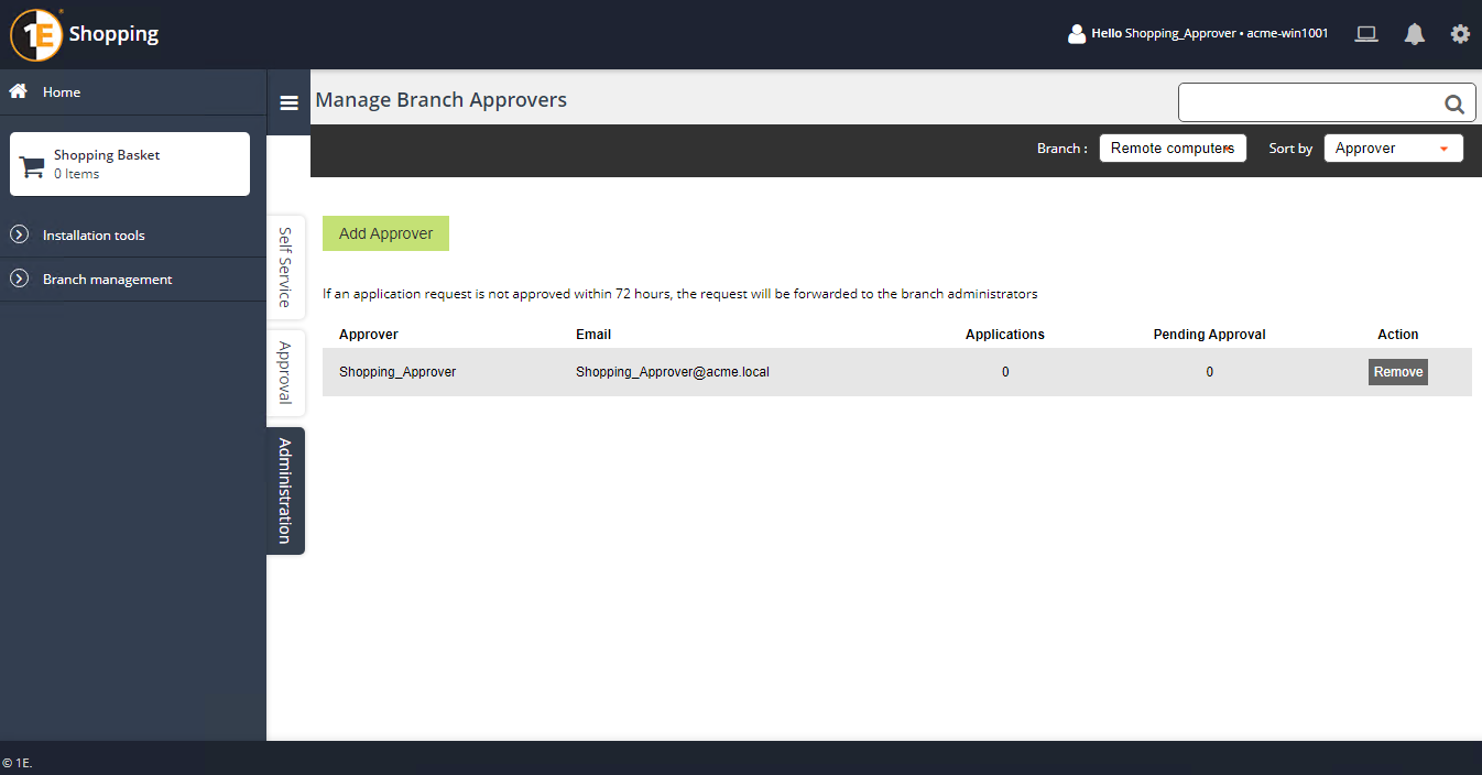 Added Branch Approver