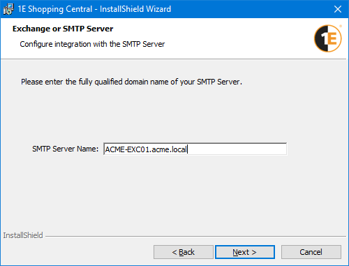 Exchange or SMTP Server