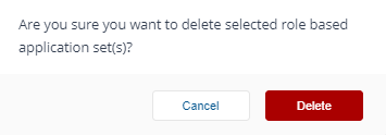 Delete Role Based Application Set