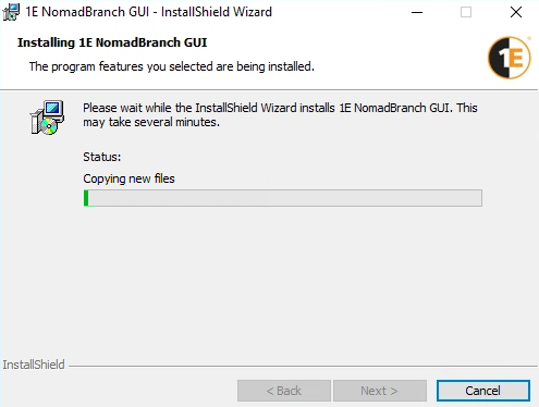 Installing the 1E NomadBranch GUI