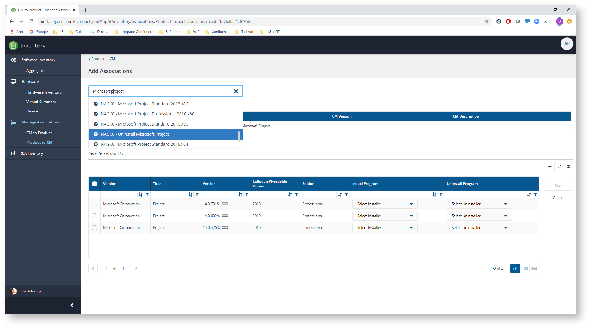 Product to CM - Add Associations