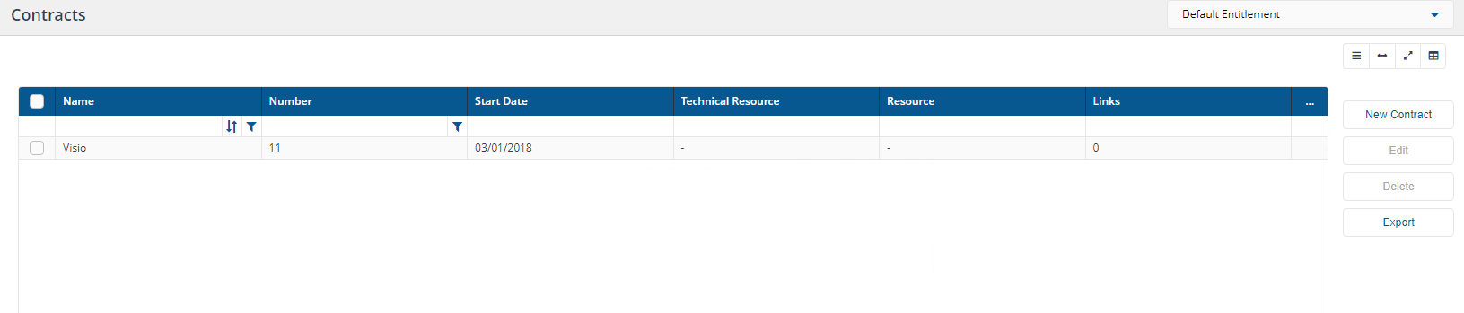 Contracts page