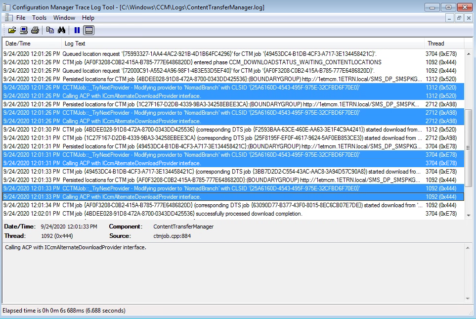 the ContentTransferManager.log