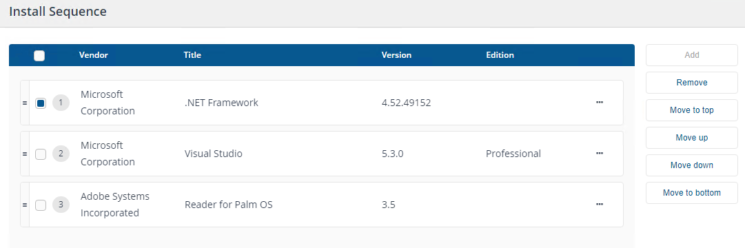 Move an application to the top - after