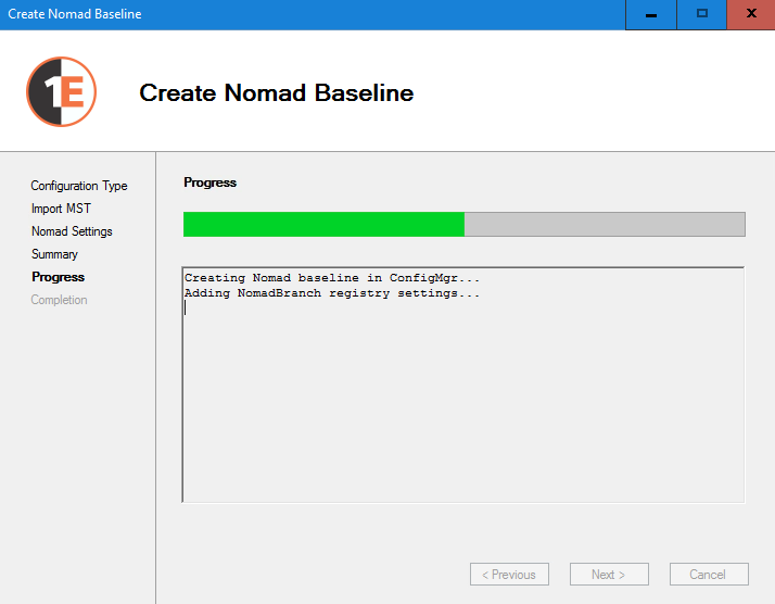 Create Nomad Baseline - Progress