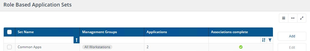 Role Based Application Set