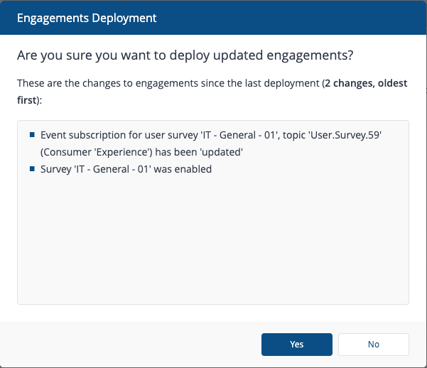 Engagement Deployment