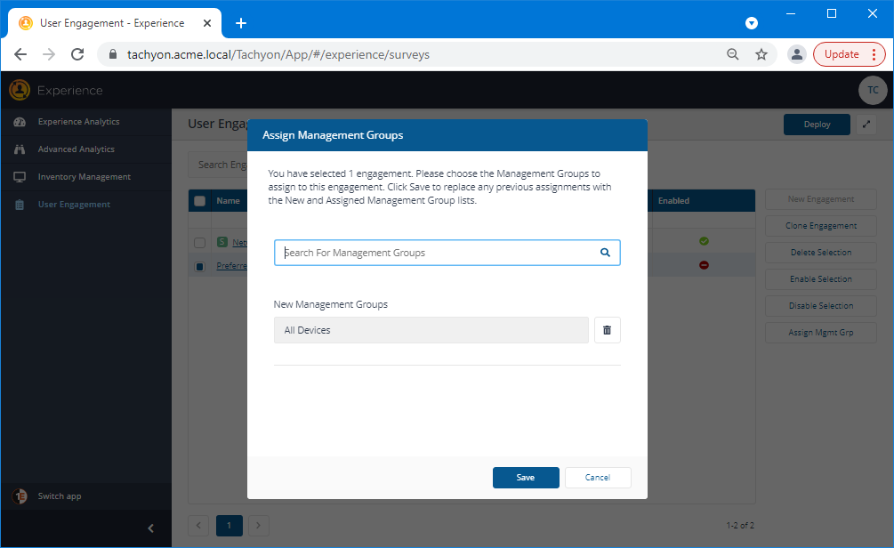 Assigning the All Devices Management Group